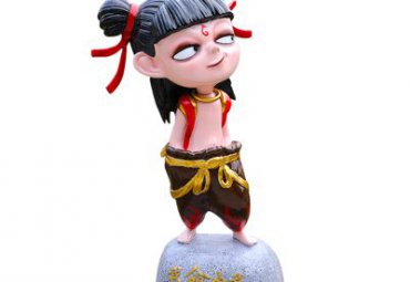 草坪玻璃钢哪吒雕塑