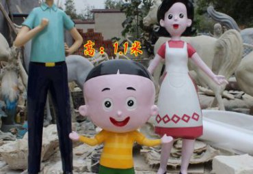 公园玻璃钢大头儿子雕塑