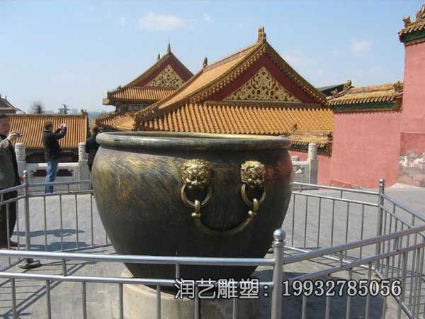 企业铜雕水缸雕塑 企业铜雕水缸雕塑