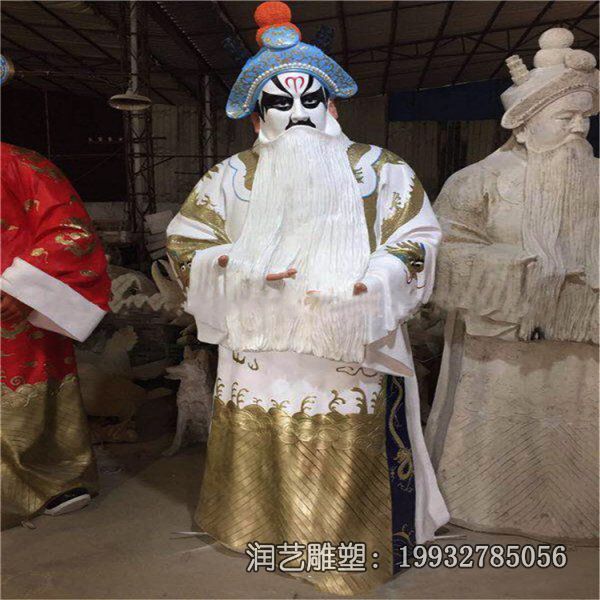 景区玻璃钢唱戏雕塑 景区玻璃钢唱戏雕塑