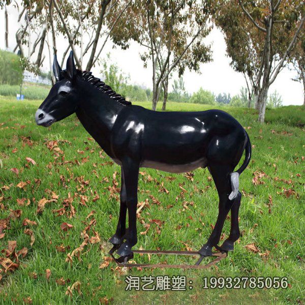 景区玻璃钢驴雕塑 景区玻璃钢驴雕塑