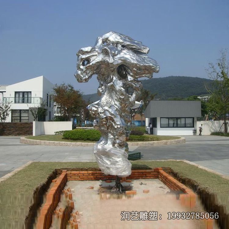公园不锈钢太湖石雕塑 公园不锈钢太湖石雕塑