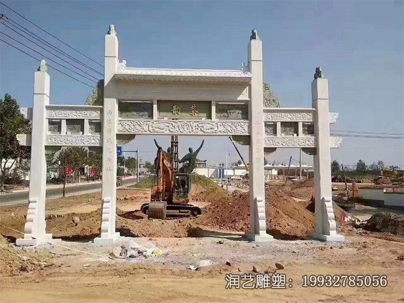 园林石雕牌楼雕塑 园林石雕牌楼雕塑