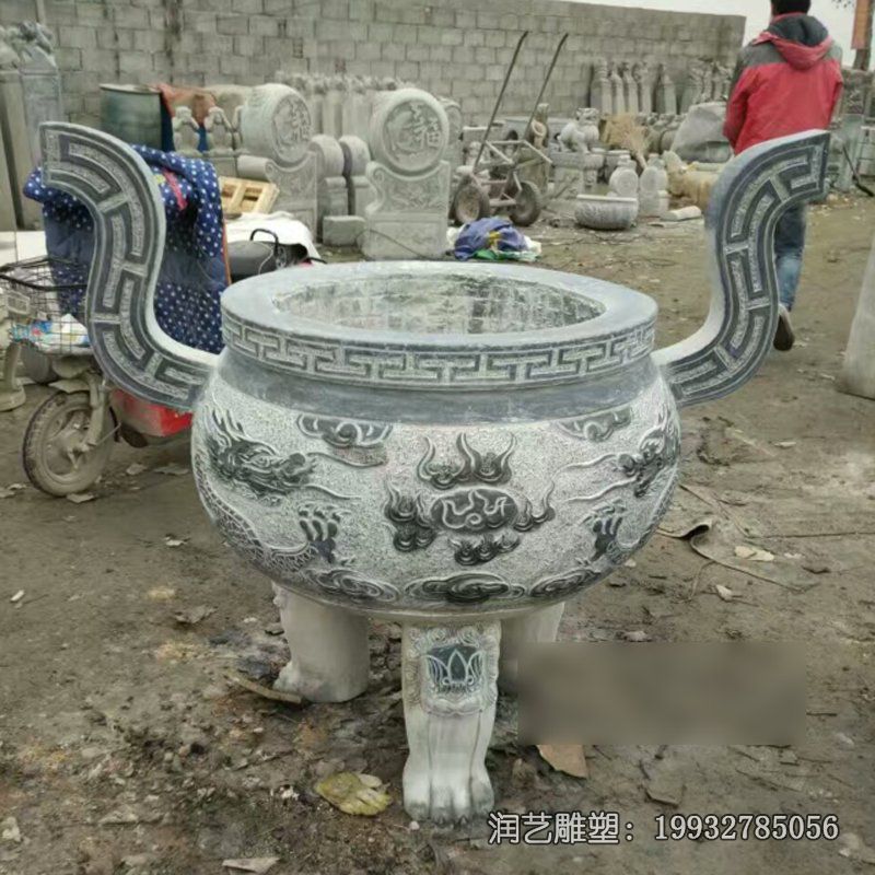 小区石雕香炉雕塑 小区石雕香炉雕塑