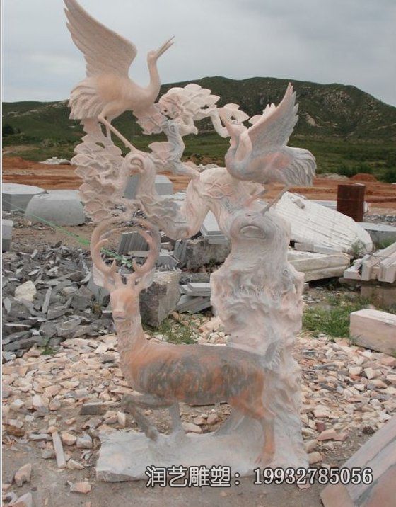 公司石雕鹿动物雕塑 公司石雕鹿动物雕塑