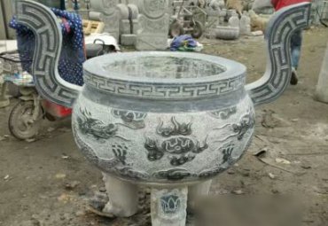小区石雕香炉雕塑