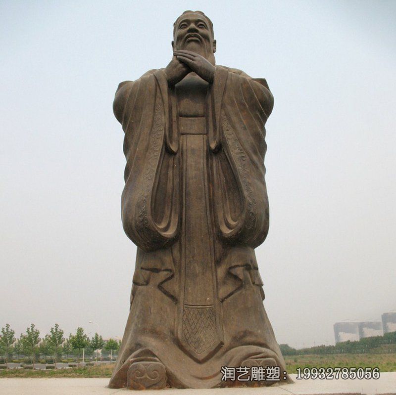 小区铜雕孔子雕塑 小区铜雕孔子雕塑