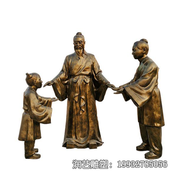 园林铜雕孔融让梨雕塑 园林铜雕孔融让梨雕塑