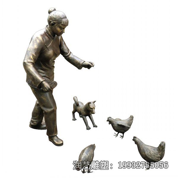 景区铜雕鸡动物雕塑 景区铜雕鸡动物雕塑