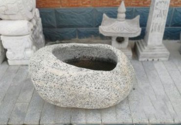 小区石雕流水盆雕塑