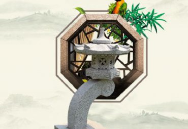 企业石雕灯雕塑