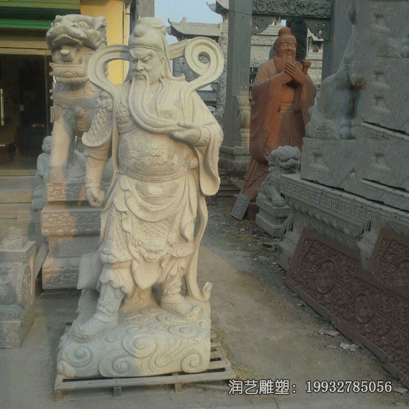 广场石雕关公雕塑 广场石雕关公雕塑