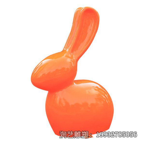 游乐场玻璃钢兔子雕塑 游乐场玻璃钢兔子雕塑