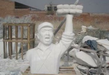 广场石雕董存瑞雕塑