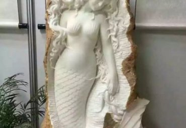 校园石雕美人鱼雕塑