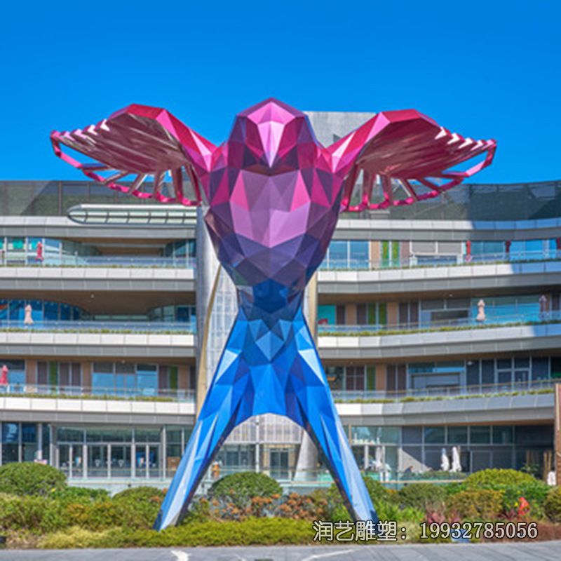广场不锈钢鸟雕塑 广场不锈钢鸟雕塑