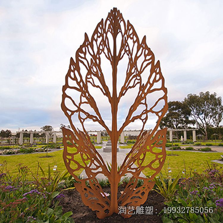 商场不锈钢树叶雕塑 商场不锈钢树叶雕塑