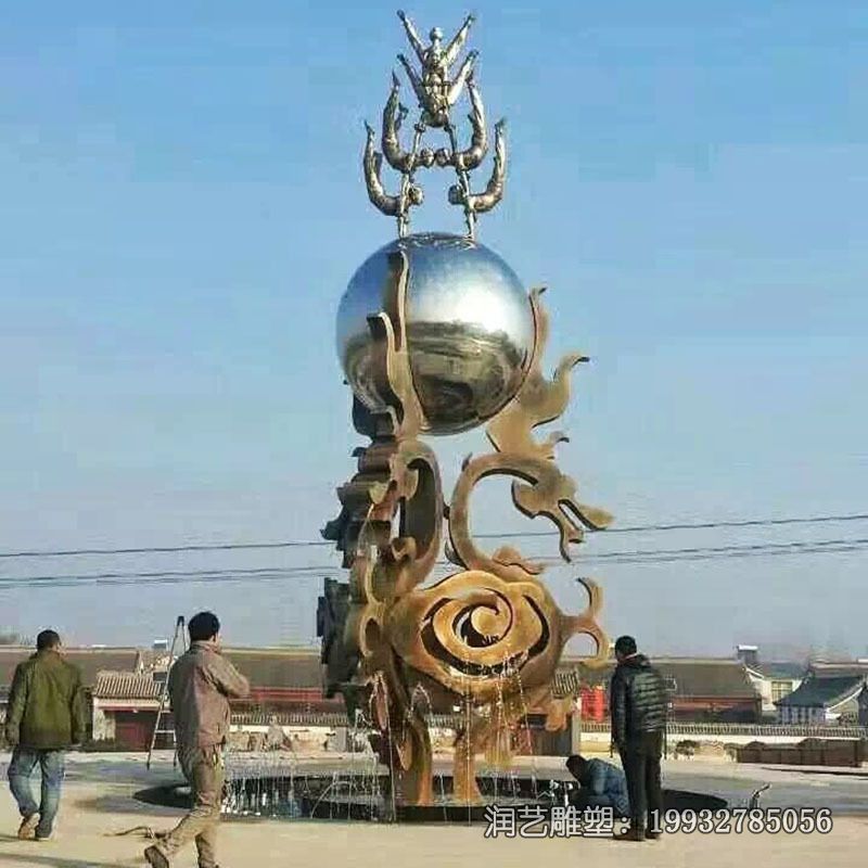 游乐场不锈钢龙雕塑 游乐场不锈钢龙雕塑