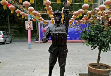 校园铜雕董存瑞雕塑