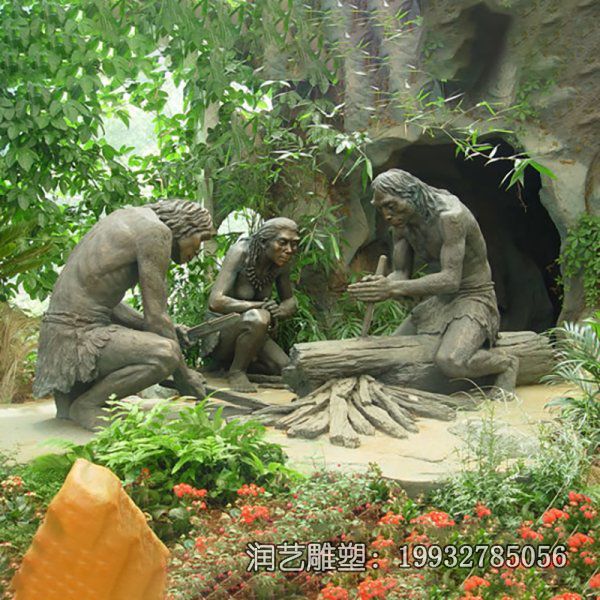 景区铜雕原始人物雕塑 景区铜雕原始人物雕塑
