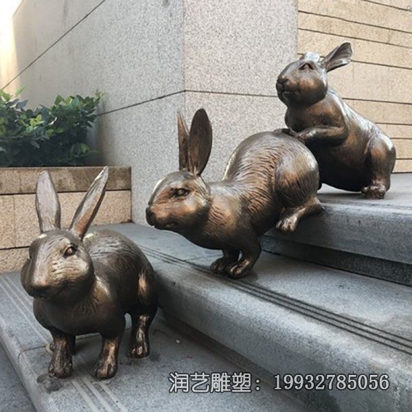 游乐场铜雕兔子雕塑 游乐场铜雕兔子雕塑