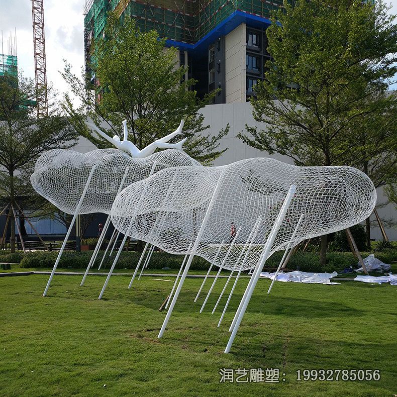 商业街不锈钢云朵雕塑 商业街不锈钢云朵雕塑