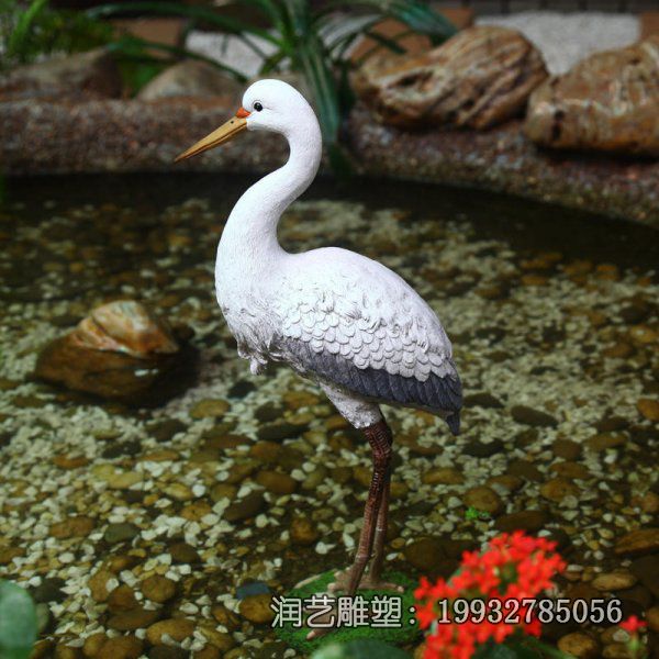 学校玻璃钢白鹭雕塑 学校玻璃钢白鹭雕塑