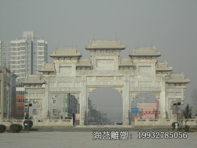 景区石雕牌楼雕塑 景区石雕牌楼雕塑