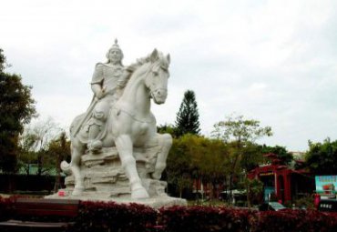 商场石雕郑成功雕塑
