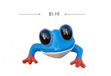 公园玻璃钢青蛙雕塑