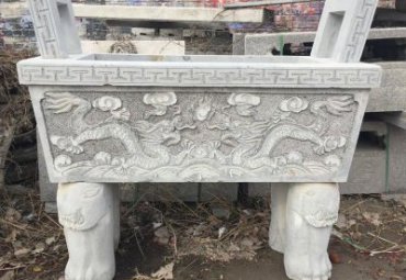 小区石雕香炉雕塑