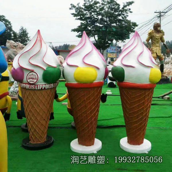 商场玻璃钢冰激凌雕塑 商场玻璃钢冰激凌雕塑