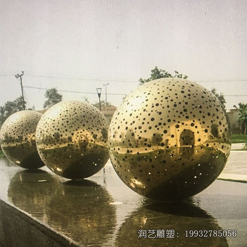 广场不锈钢镂空球雕塑 广场不锈钢镂空球雕塑