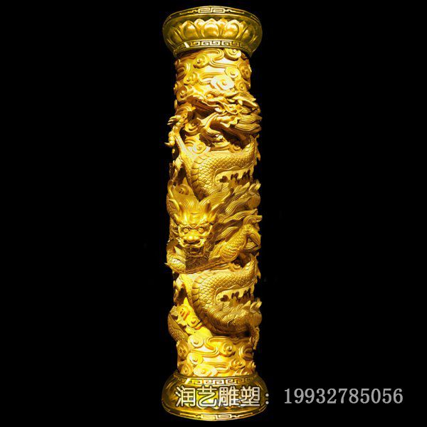 广场铜雕龙柱雕塑 广场铜雕龙柱雕塑