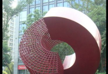 学校不锈钢圆环雕塑