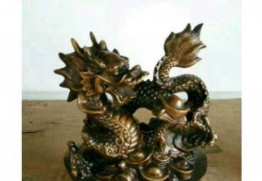 景区铜雕龙动物雕塑
