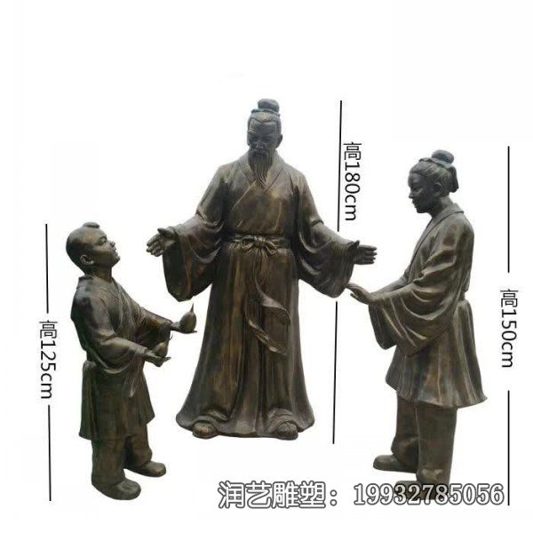 小区铜雕孔融让梨雕塑 小区铜雕孔融让梨雕塑