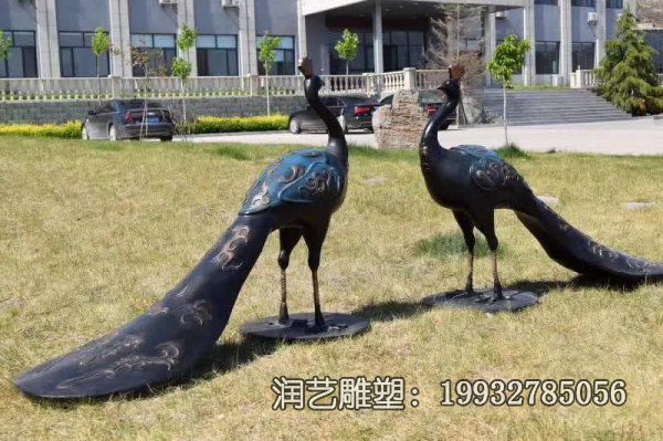 酒店铜雕孔雀雕塑 酒店铜雕孔雀雕塑