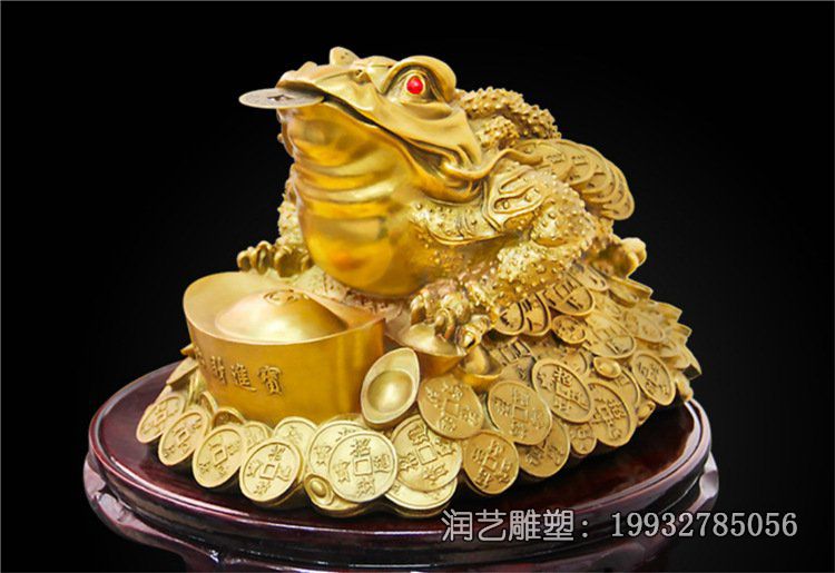 小区铜雕金蟾雕塑 小区铜雕金蟾雕塑
