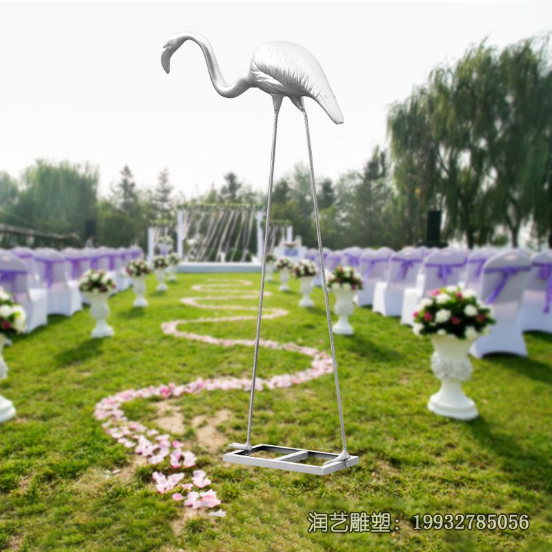 学校不锈钢火烈鸟雕塑 学校不锈钢火烈鸟雕塑