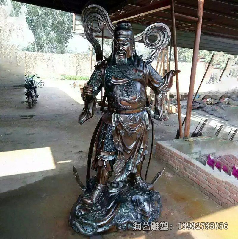 草坪铜雕关公雕塑 草坪铜雕关公雕塑