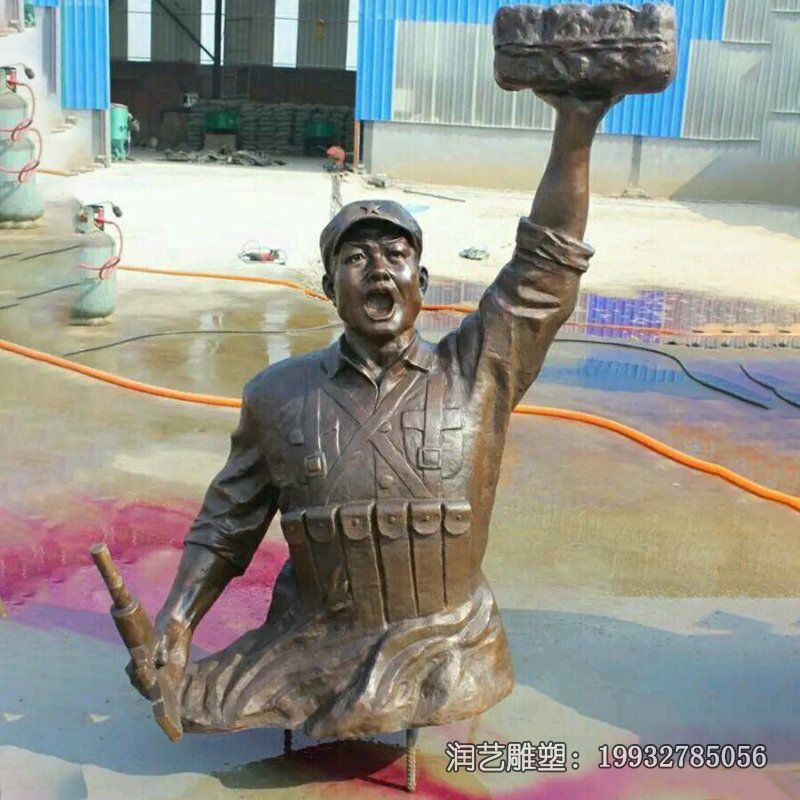 城市铜雕董存瑞雕塑 城市铜雕董存瑞雕塑