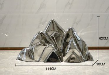 企业不锈钢假山雕塑