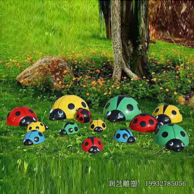 游乐场玻璃钢瓢虫雕塑 游乐场玻璃钢瓢虫雕塑