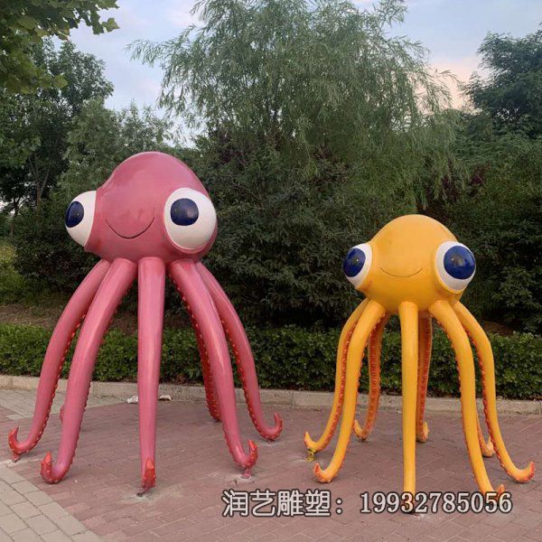 企业玻璃钢章鱼雕塑 企业玻璃钢章鱼雕塑