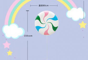 广场玻璃钢棒棒糖雕塑