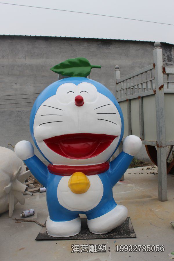 游乐场玻璃钢哆啦A梦雕塑 游乐场玻璃钢哆啦A梦雕塑