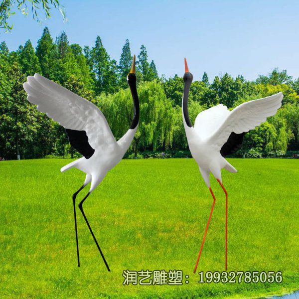 医院玻璃钢仙鹤雕塑 医院玻璃钢仙鹤雕塑