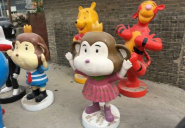 游乐场玻璃钢猴子雕塑