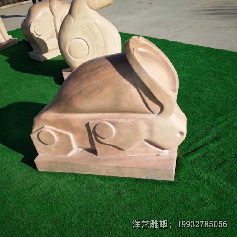 企业石雕十二生肖动物雕塑 企业石雕十二生肖动物雕塑